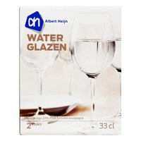 regel barrière Cilia AH Waterglazen op voet 2x33 cl kristal - Boodschappen Korting